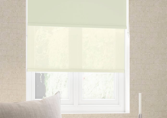 Rimini (Blackout), Cream & Illusion Sandy - Double Roller Blind - Image 5